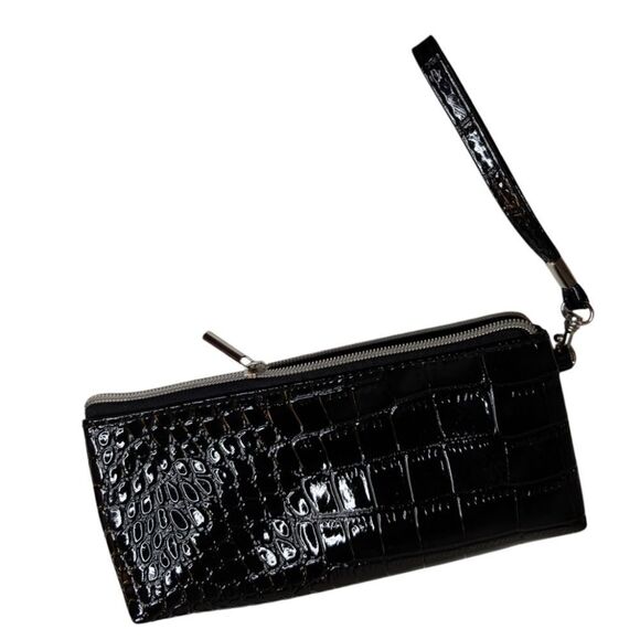 Patent Croc wristlet case bag pouch - Picture 1 of 4